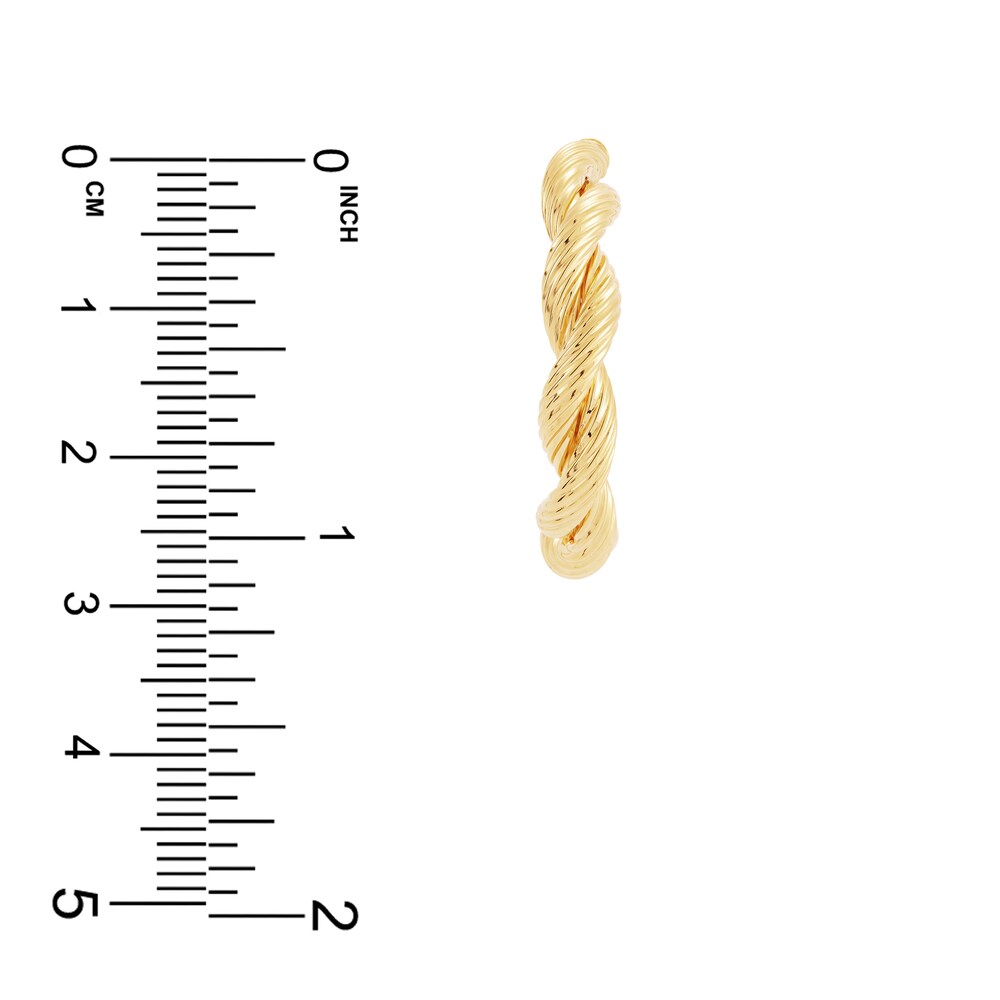 Twisted Tube Hoop Earrings 10K Yellow Gold 6EuxqOJY