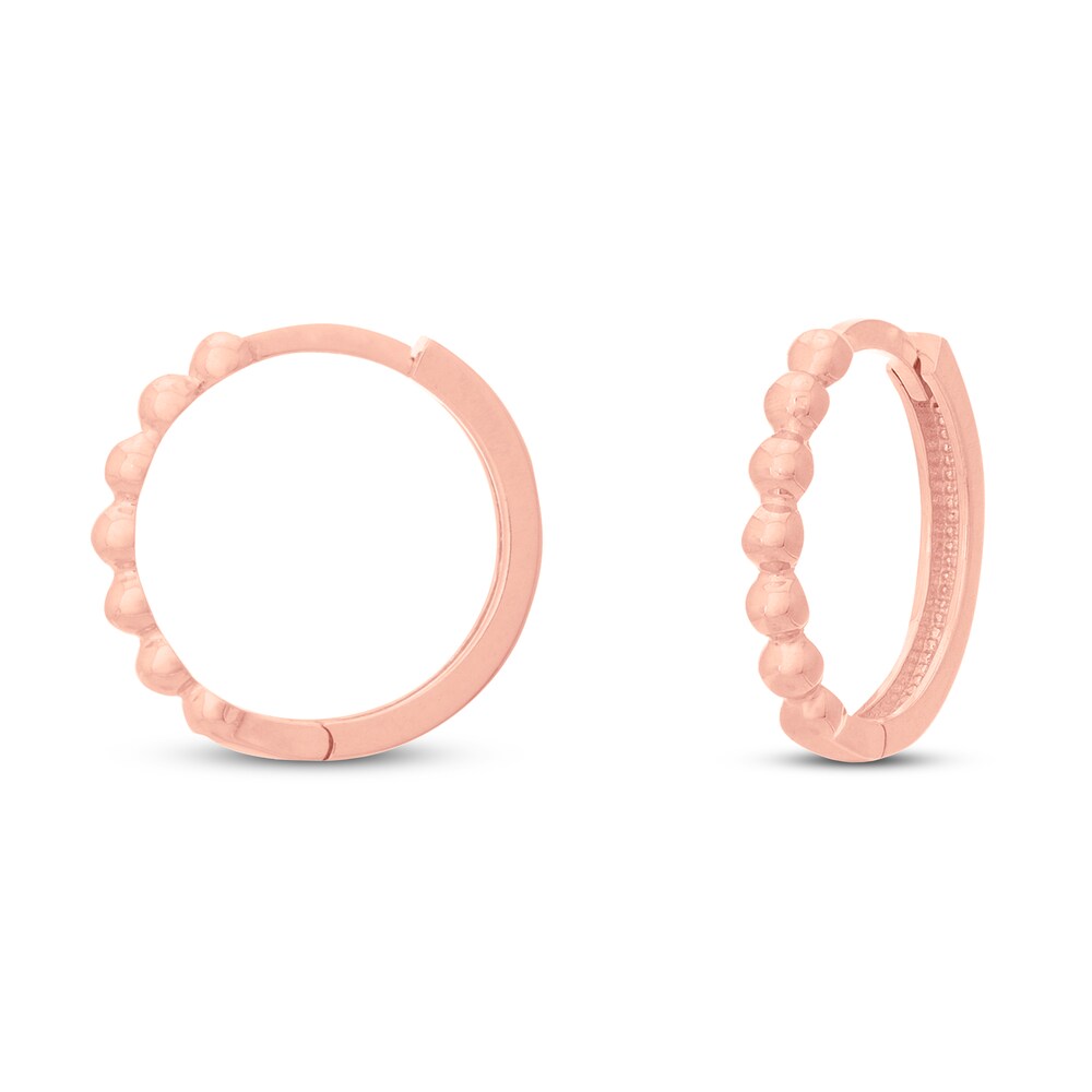 Beaded Huggie Earrings 14K Rose Gold 6tE0cxLV