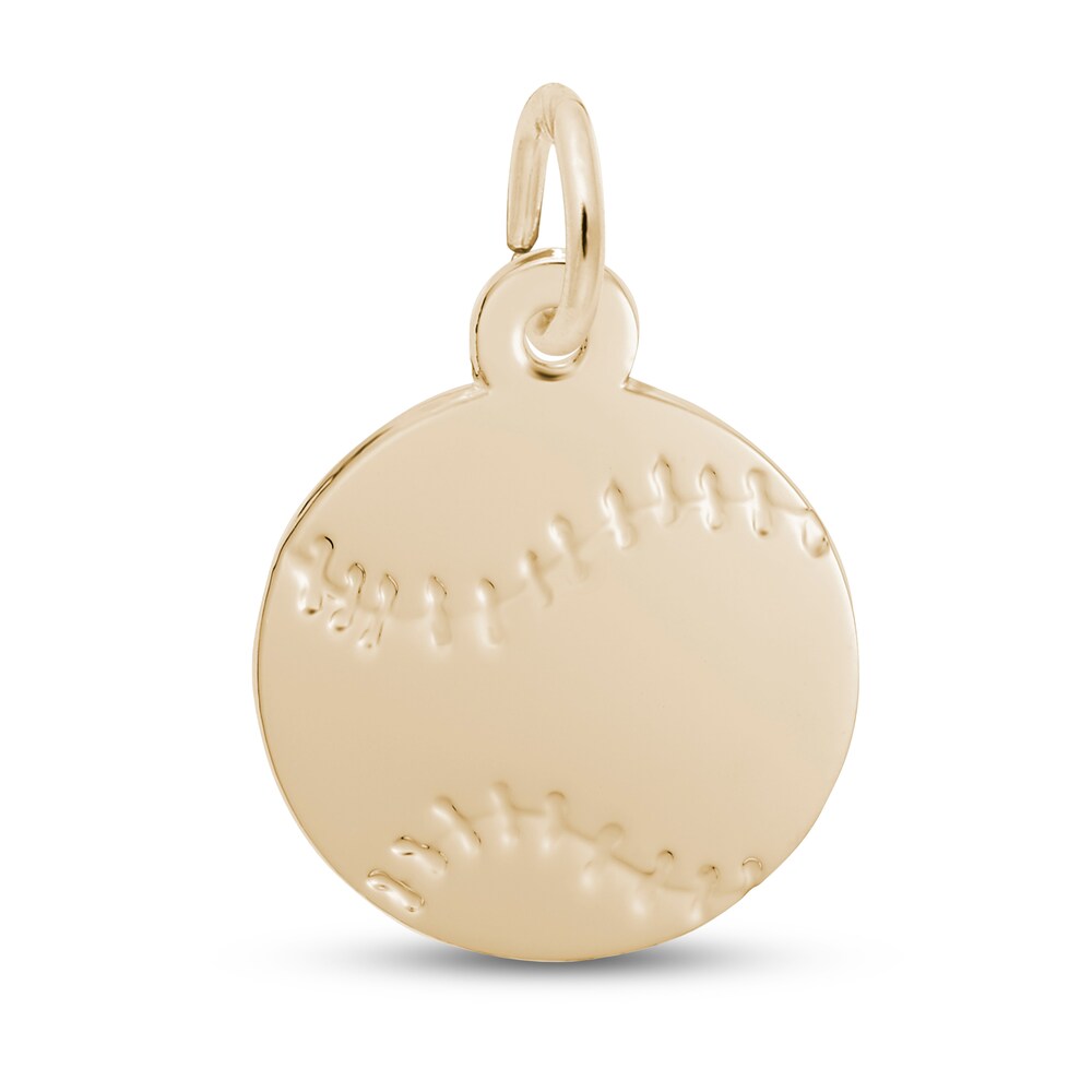 Baseball Charm 14K Yellow Gold 6tzMkDE5