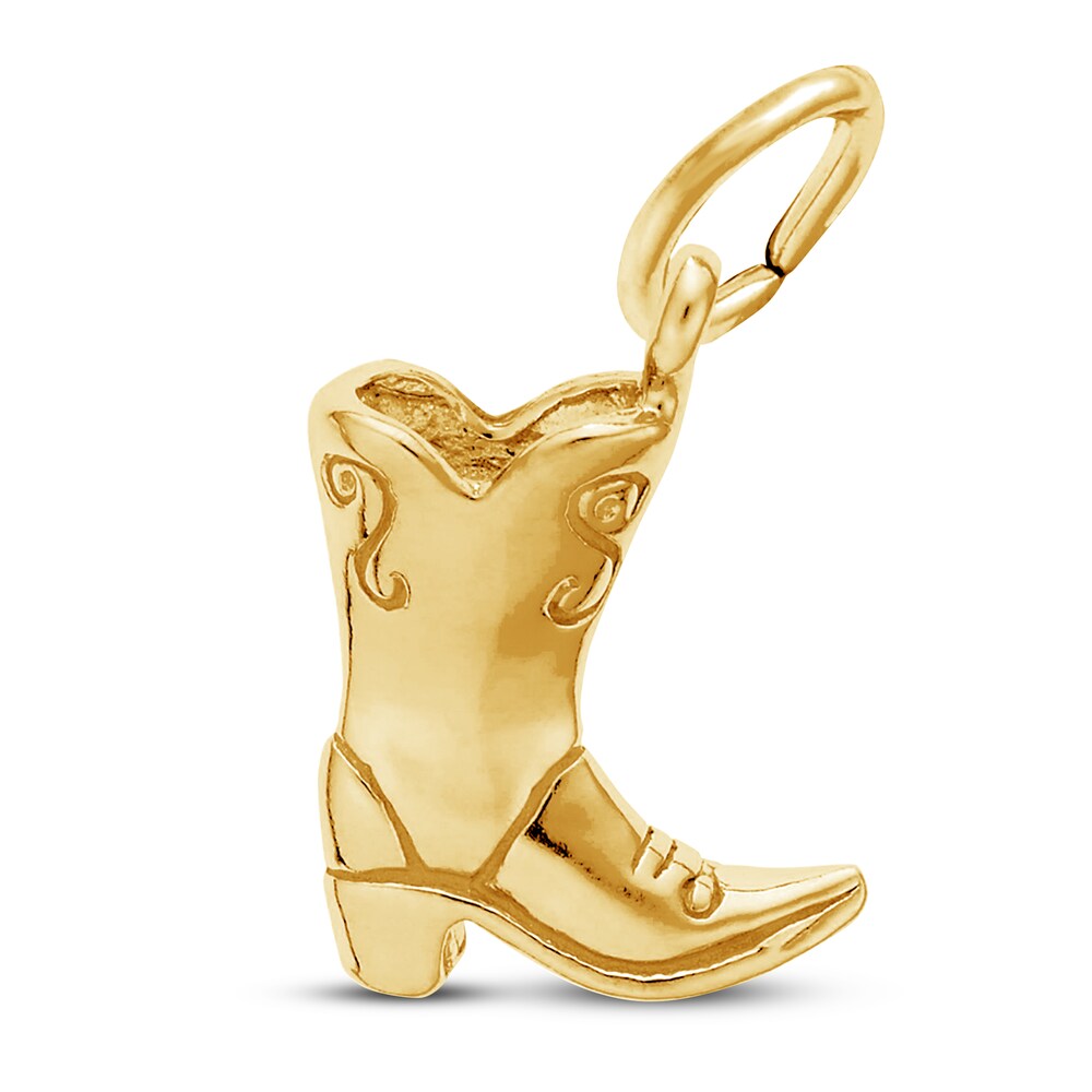 Cowboy Boot Charm 14K Yellow Gold 7f9NbHwt