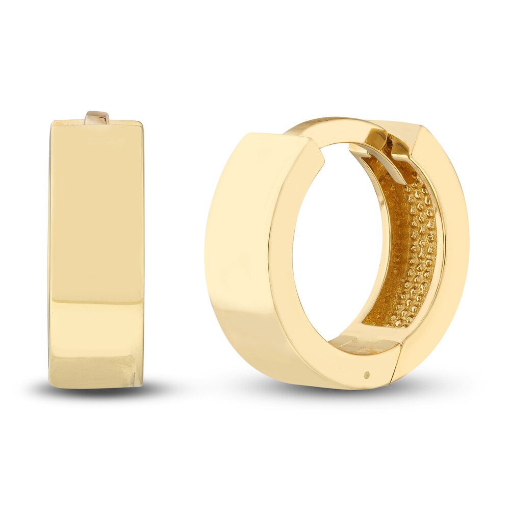 Round Huggie Earrings 14K Yellow Gold 7wtIjK79