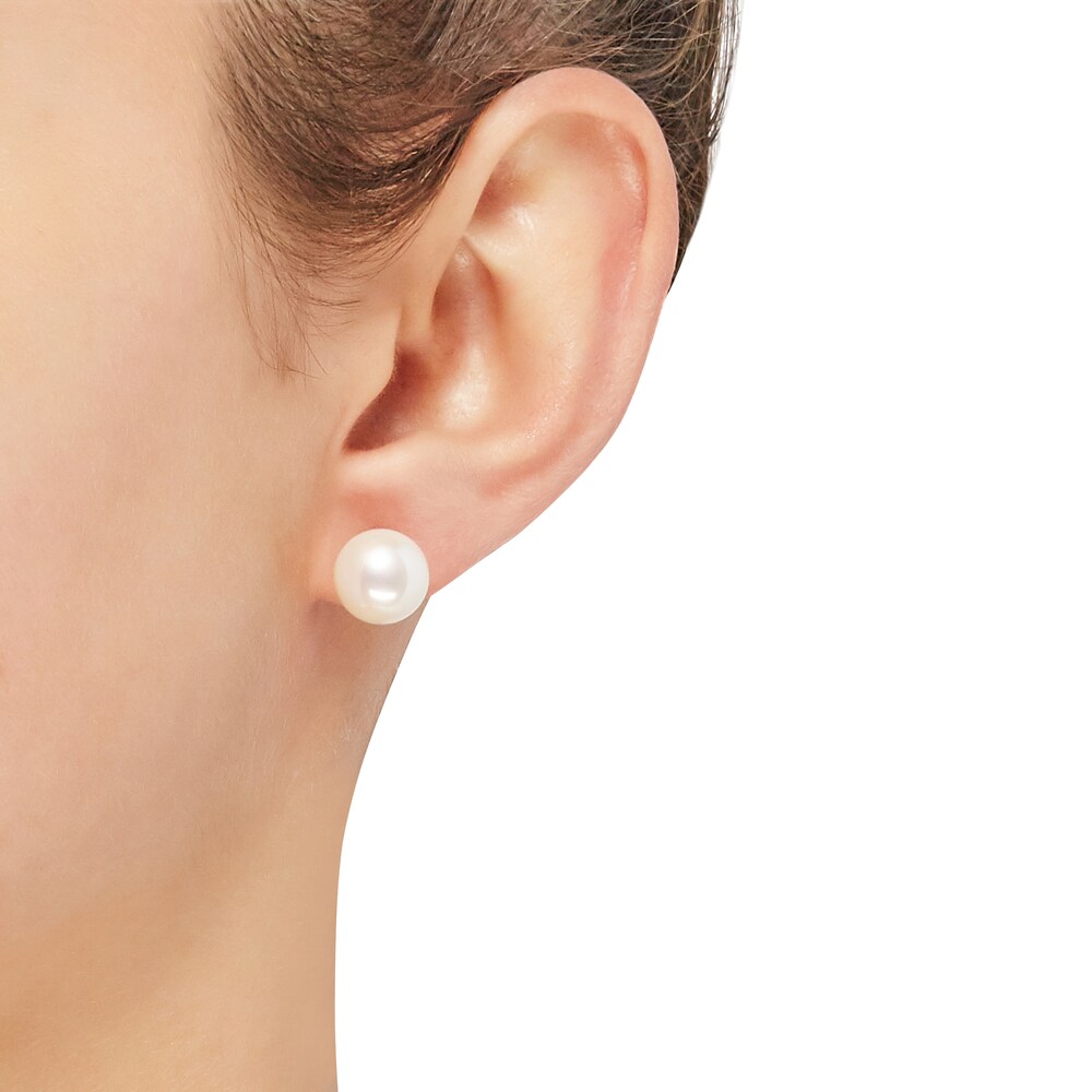Cultured Pearl Stud Earrings 14K Yellow Gold 10.5mm 8IvLyRp7
