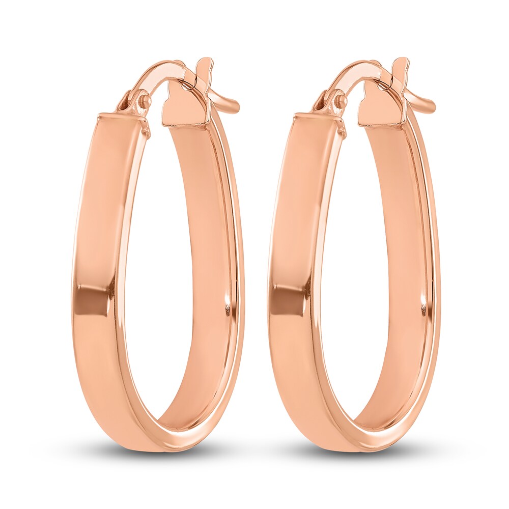 Polished U Hoop Earrings 14K Rose Gold 8gwhgs4j