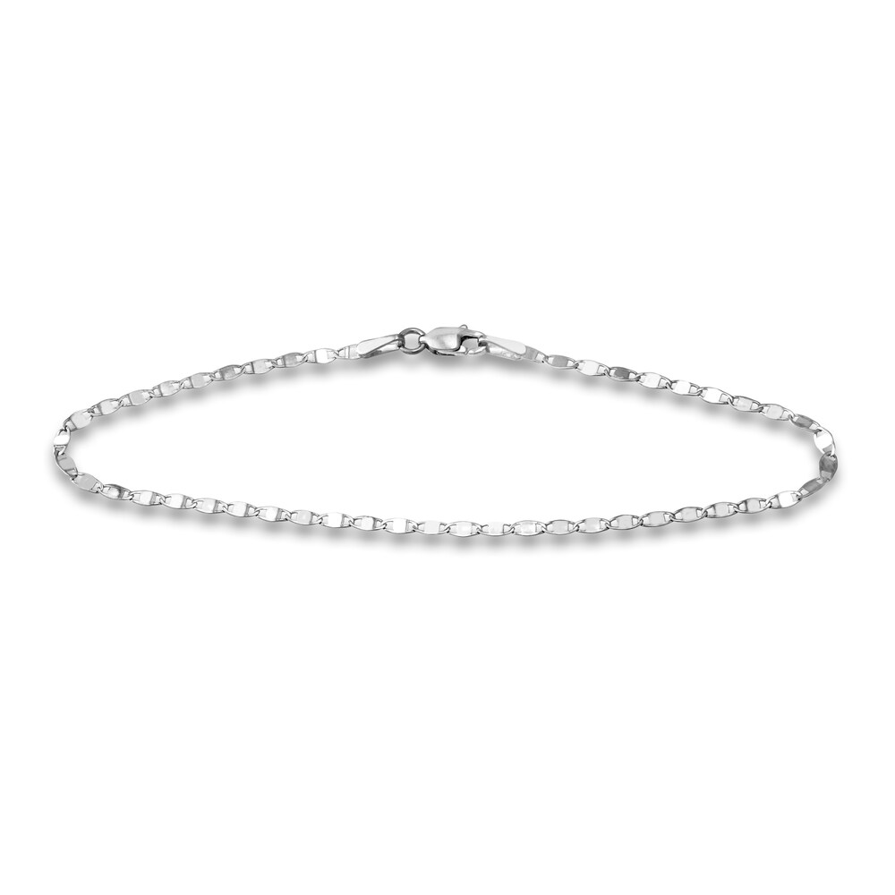 Diamond-Cut Valentine Bracelet 14K White Gold 7.5" 8sEgUuBV