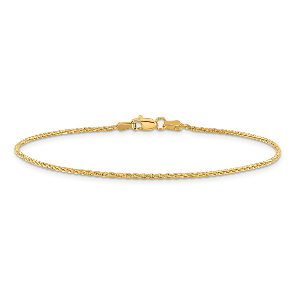 Wheat Chain Anklet 14K Yellow Gold 9" 929vatoC
