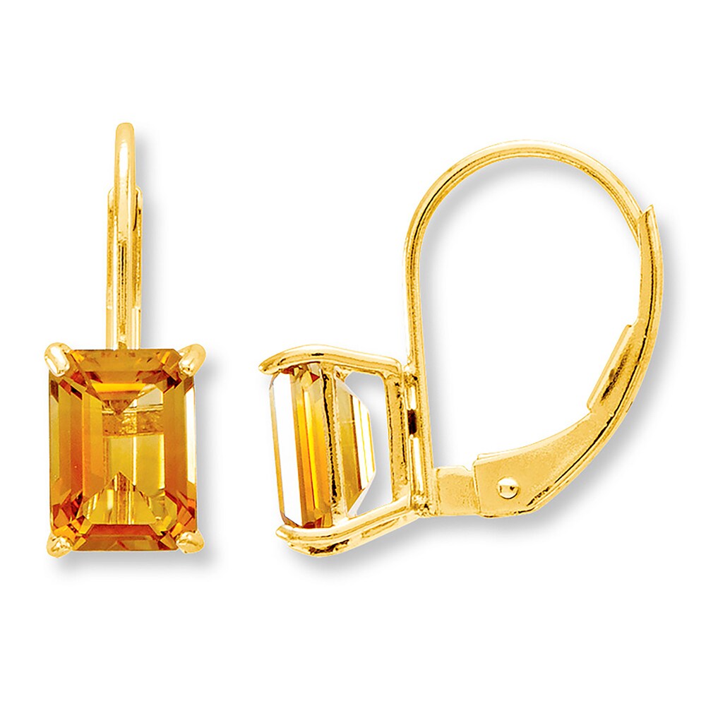 Citrine Earrings 14K Yellow Gold 9505wrn4