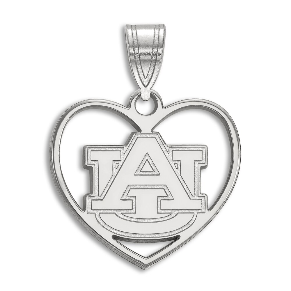 Auburn University Heart Necklace Charm Sterling Silver 979ULZph [979ULZph]
