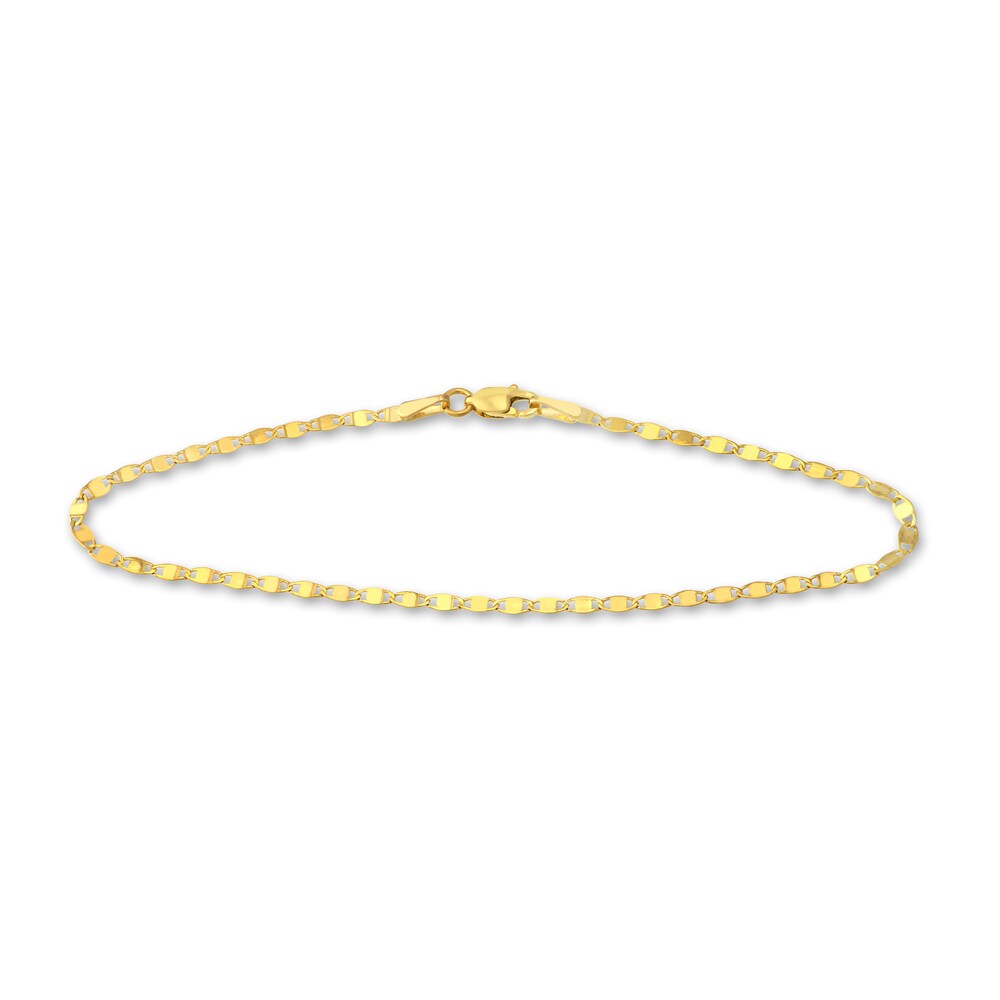 Diamond-Cut Valentino Chain Bracelet 14K Yellow Gold 7.5" 980zHxsP