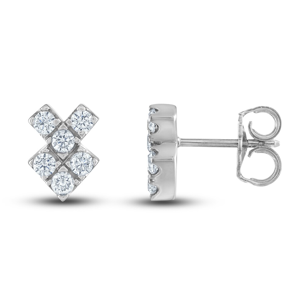 Vera Wang WISH Diamond Stud Earrings 1/2 ct tw Round 10K White Gold 9BGjMaeD