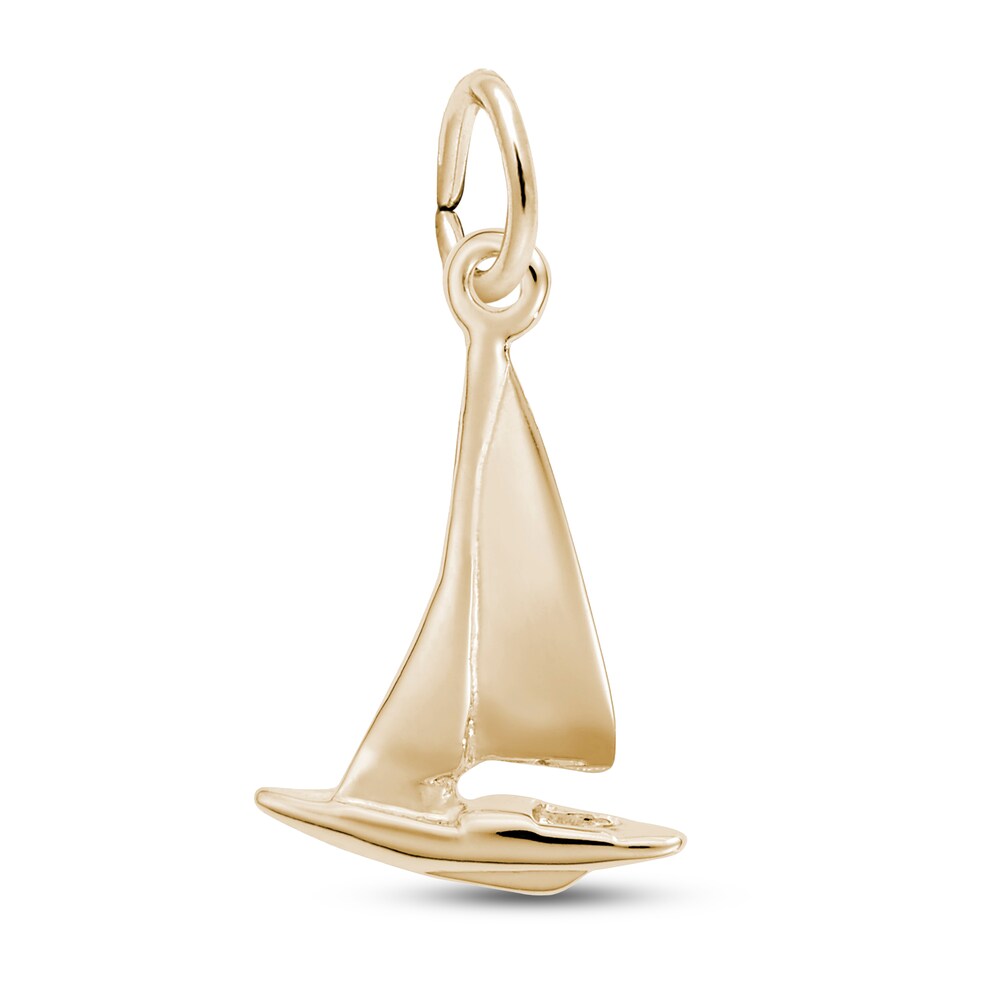 Sailboat Charm 14K Yellow Gold 9C2jDtUb