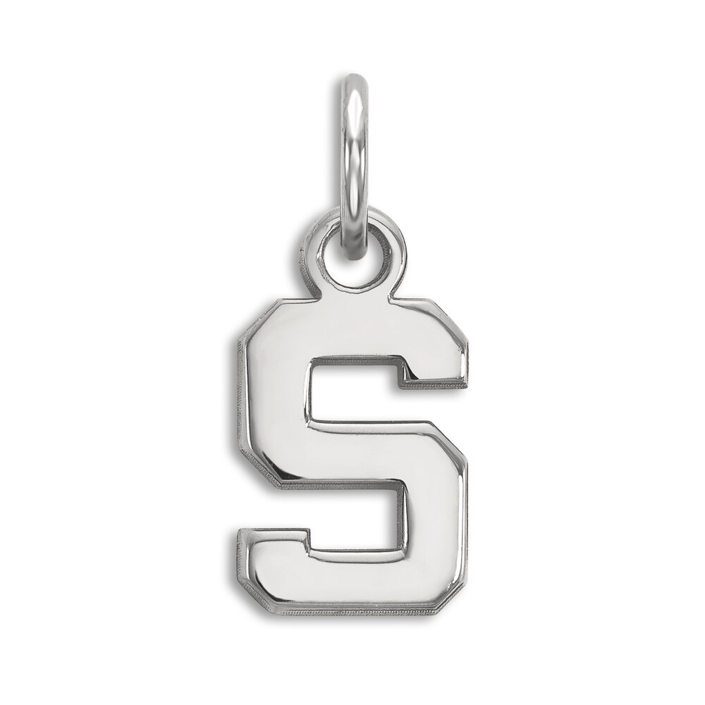 Michigan State University Small Necklace Charm Sterling Silver 9NFqbco9
