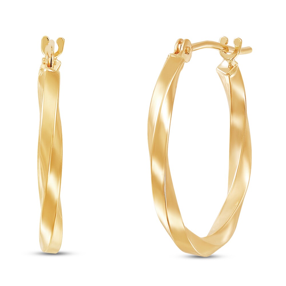 Twist Hoop Earrings 10K Yellow Gold 9Of7JVQ0