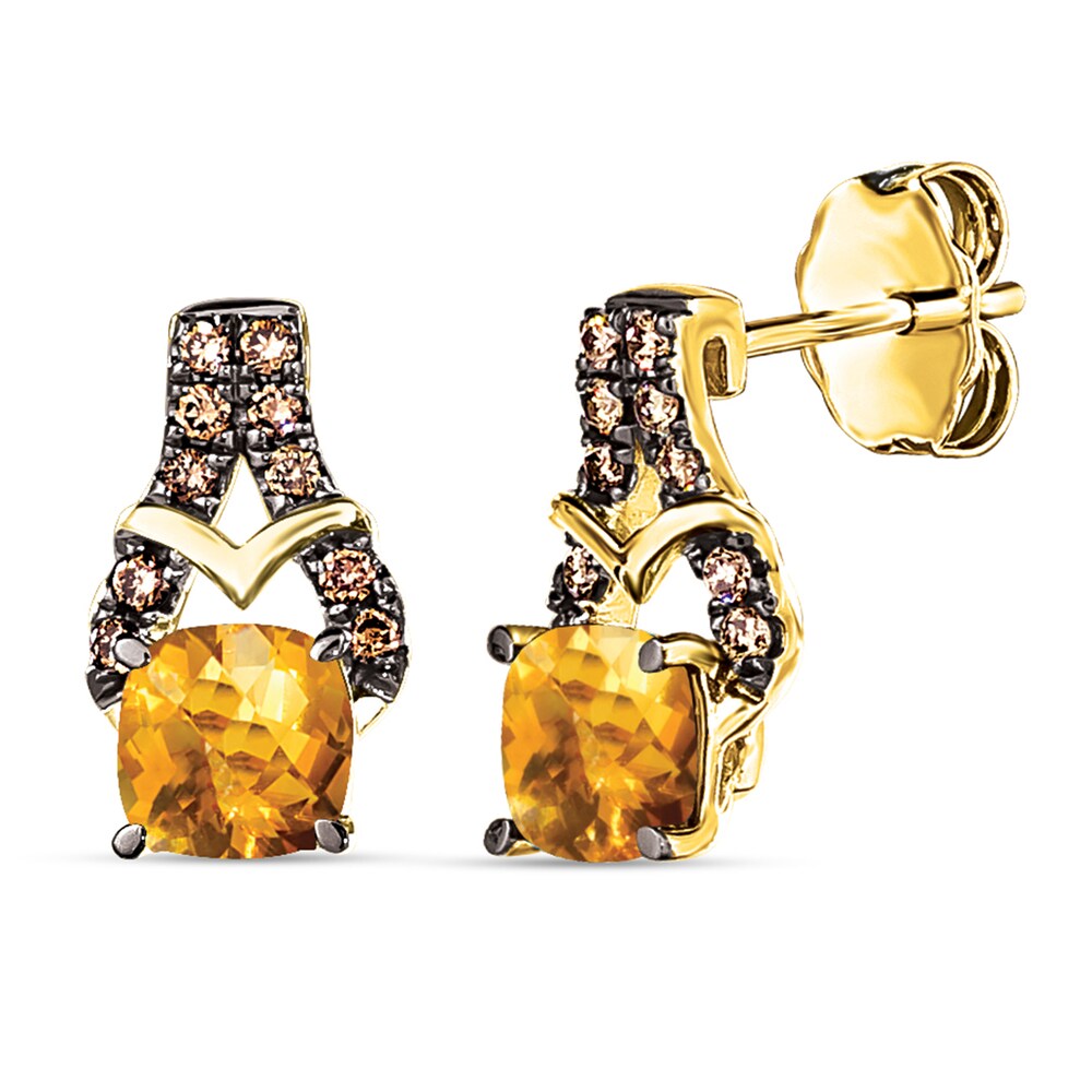Le Vian Natural Citrine Earrings 1/8 ct tw Diamonds 14K Honey Gold 9Pu96wDo
