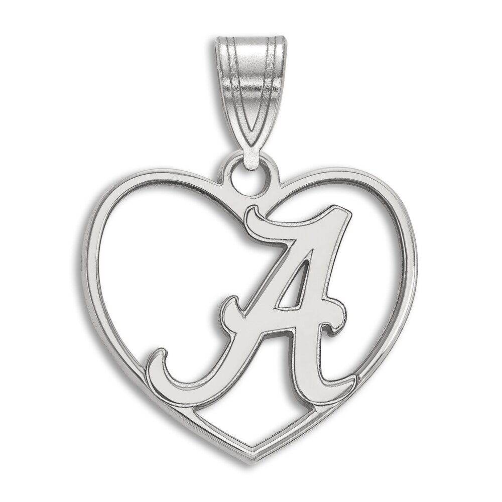 University of Alabama Heart Necklace Charm Sterling Silver 9rUBpWWY