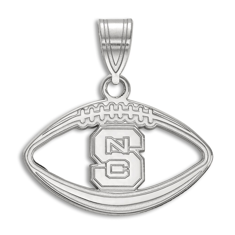 North Carolina State University Football Necklace Charm Sterling Silver 9sDkVZk8