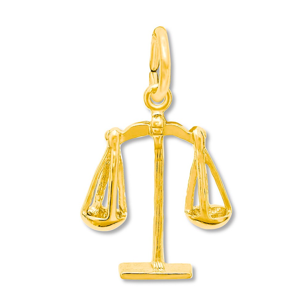 Scales of Justice Charm 14K Yellow Gold 9vySctvO [9vySctvO]
