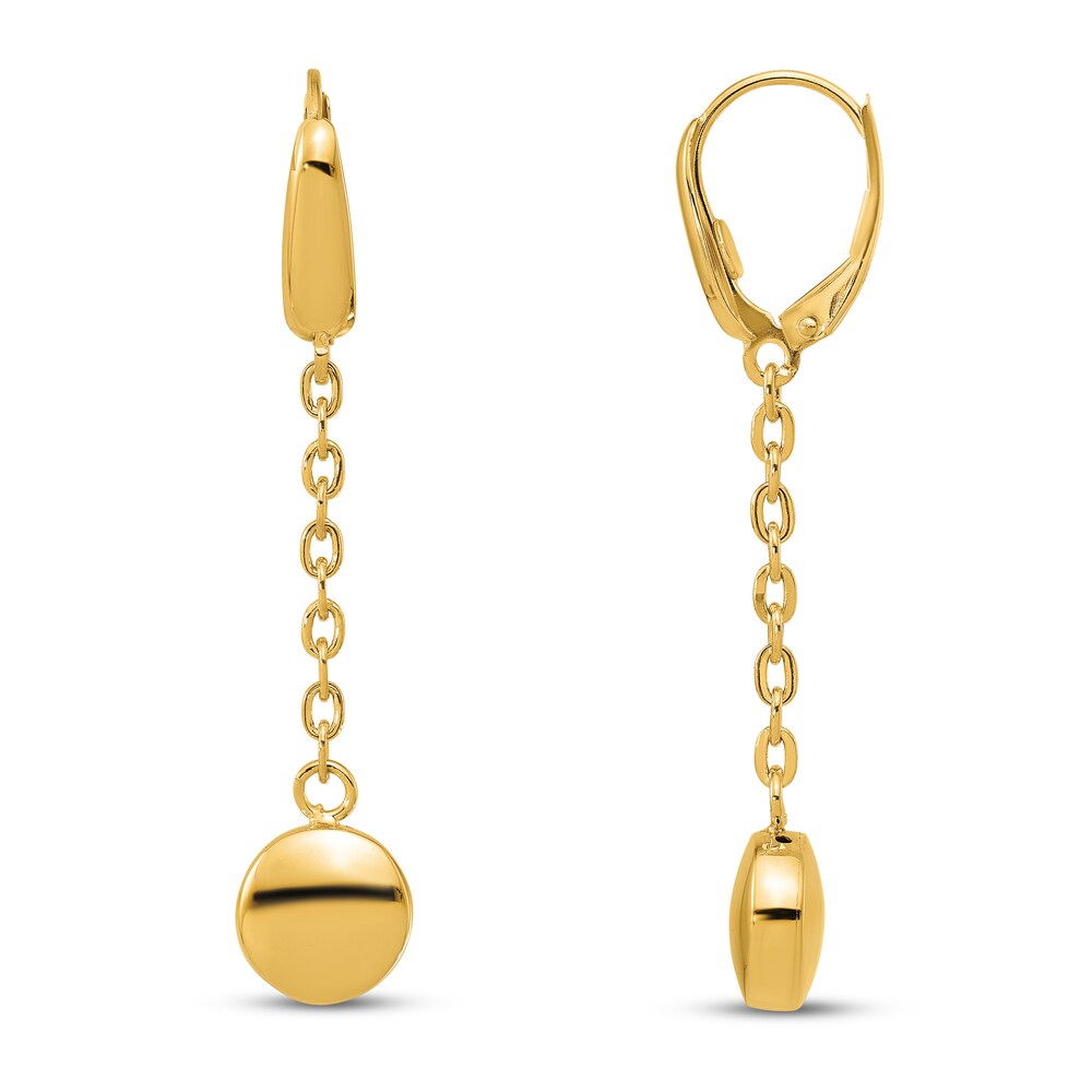 Polished Dangle Earrings 14K Yellow Gold 9whYivzK