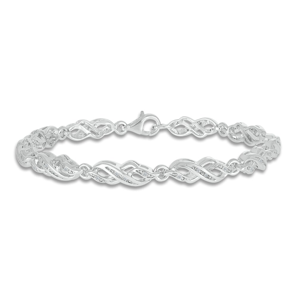 Infinity Bracelet 1/8 ct tw Diamonds Sterling Silver A6bHf7QX