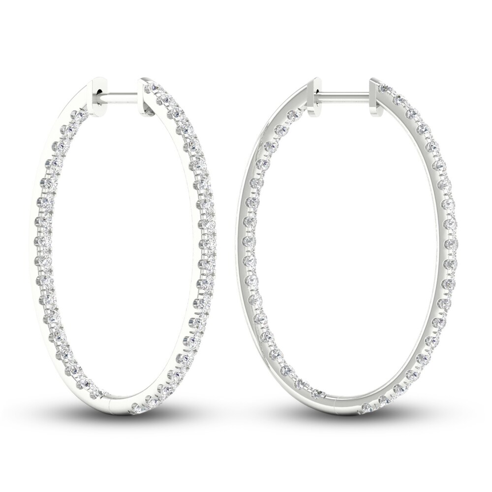 Lab-Created Diamond Earrings 2 ct tw Round 14K White Gold AGiarDJ9