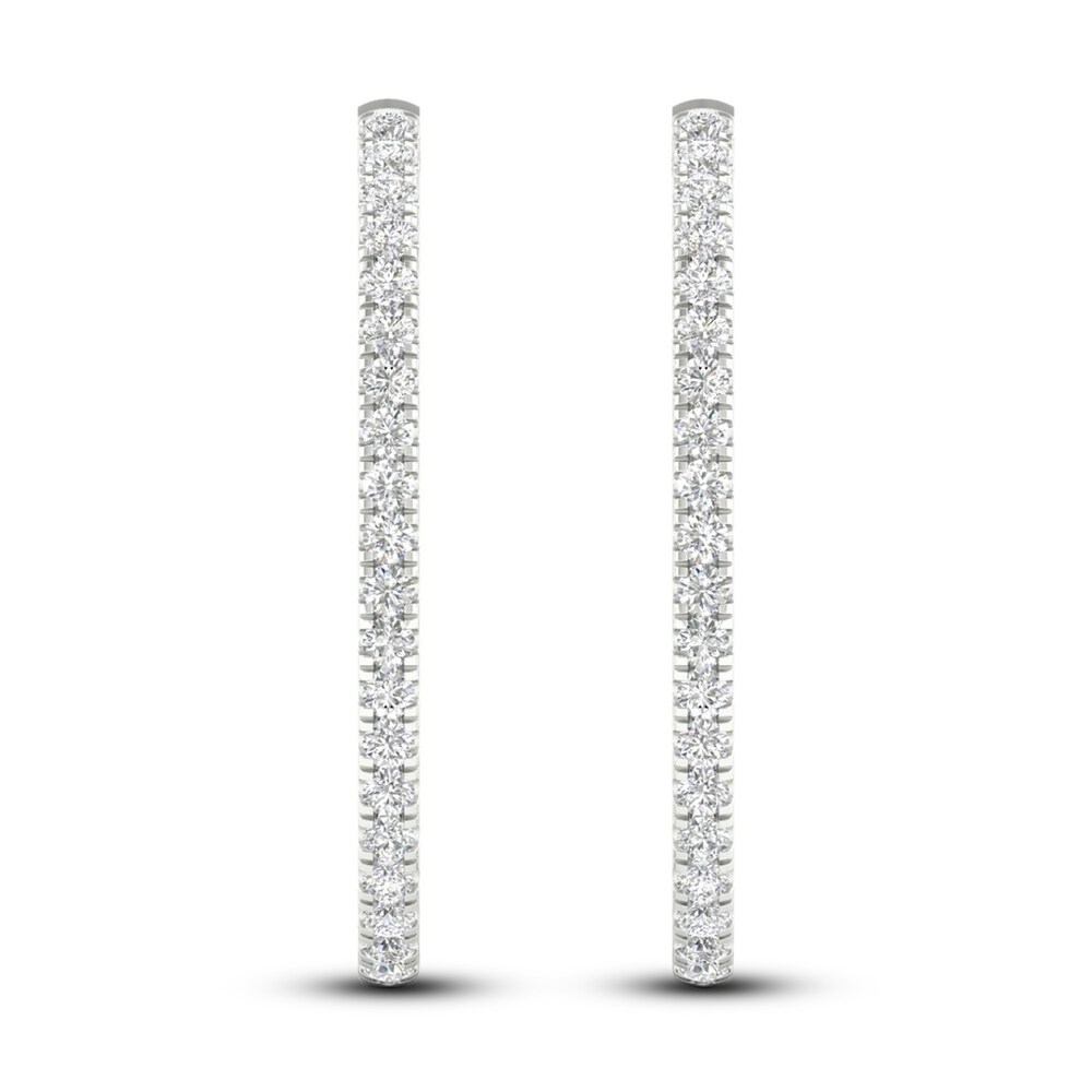 Lab-Created Diamond Earrings 2 ct tw Round 14K White Gold AGiarDJ9
