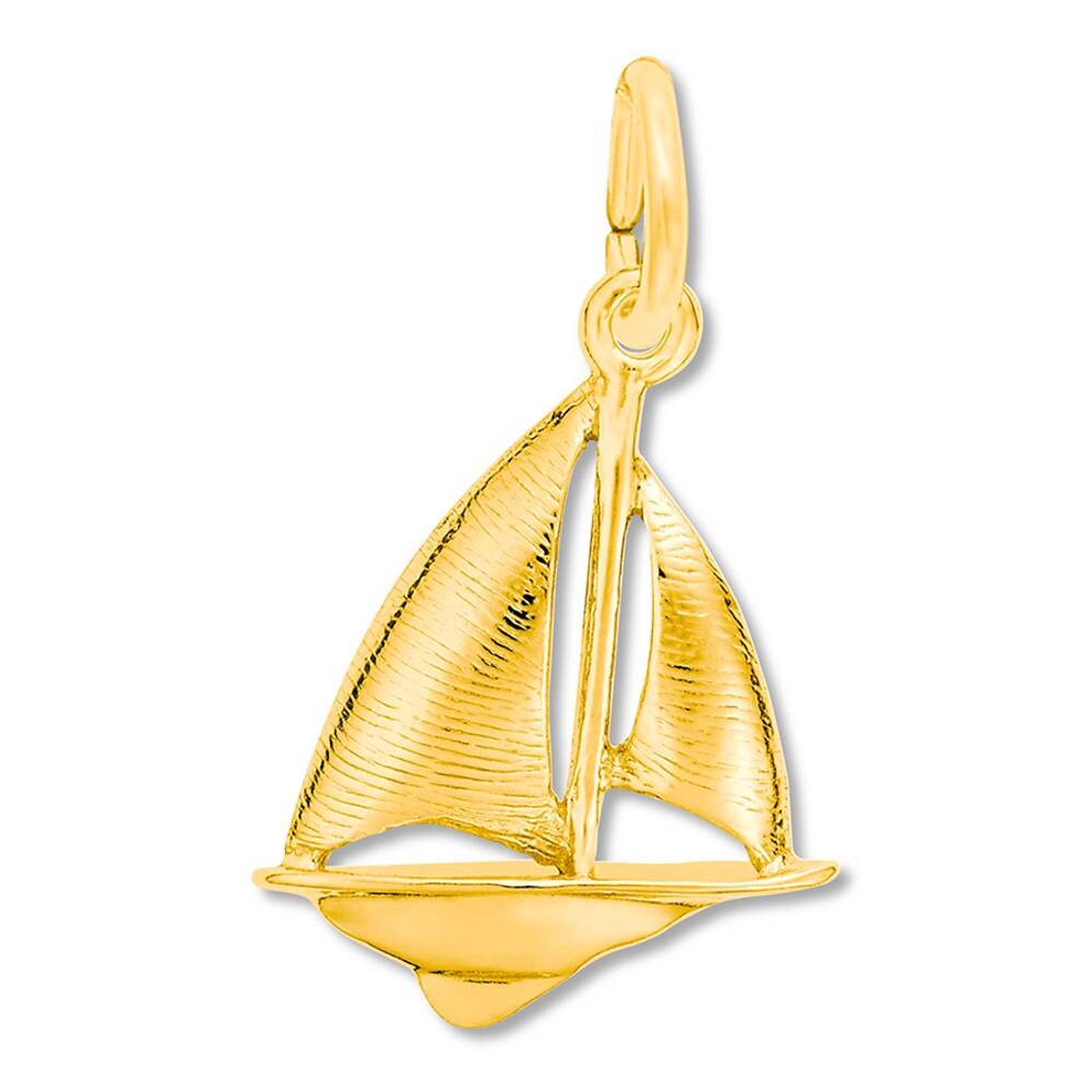Sailboat Charm 14K Yellow Gold AIdshG52