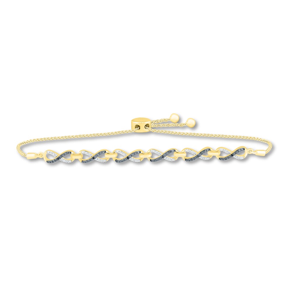 Diamond Infinity Bracelet 1/6 ct tw Round 10K Yellow Gold AIhQ1Kmu