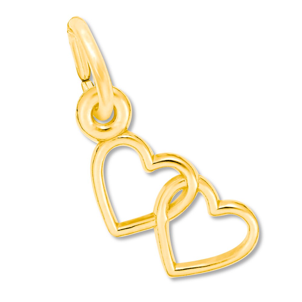 Hearts Charm 14K Yellow Gold AL16B8Dg