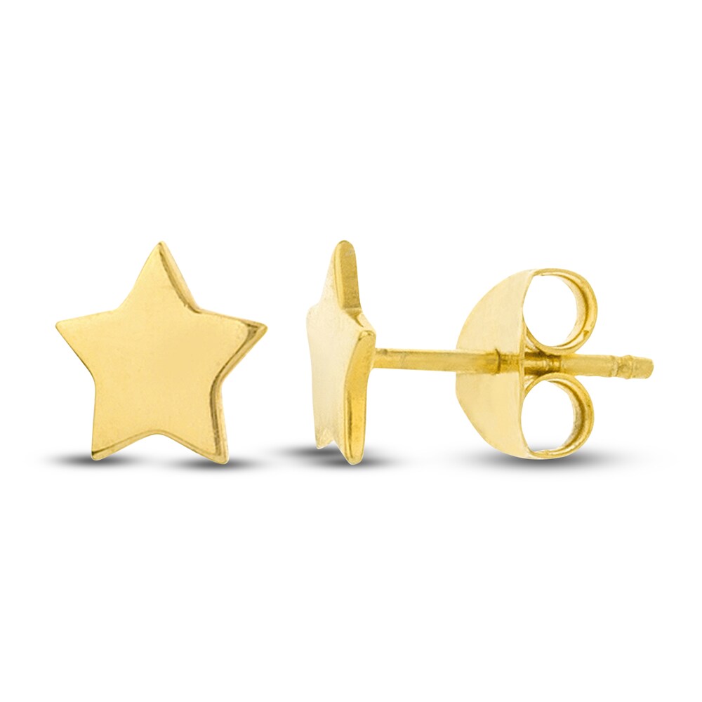 Star Stud Earrings 14K Yellow Gold AQ7T5JLV