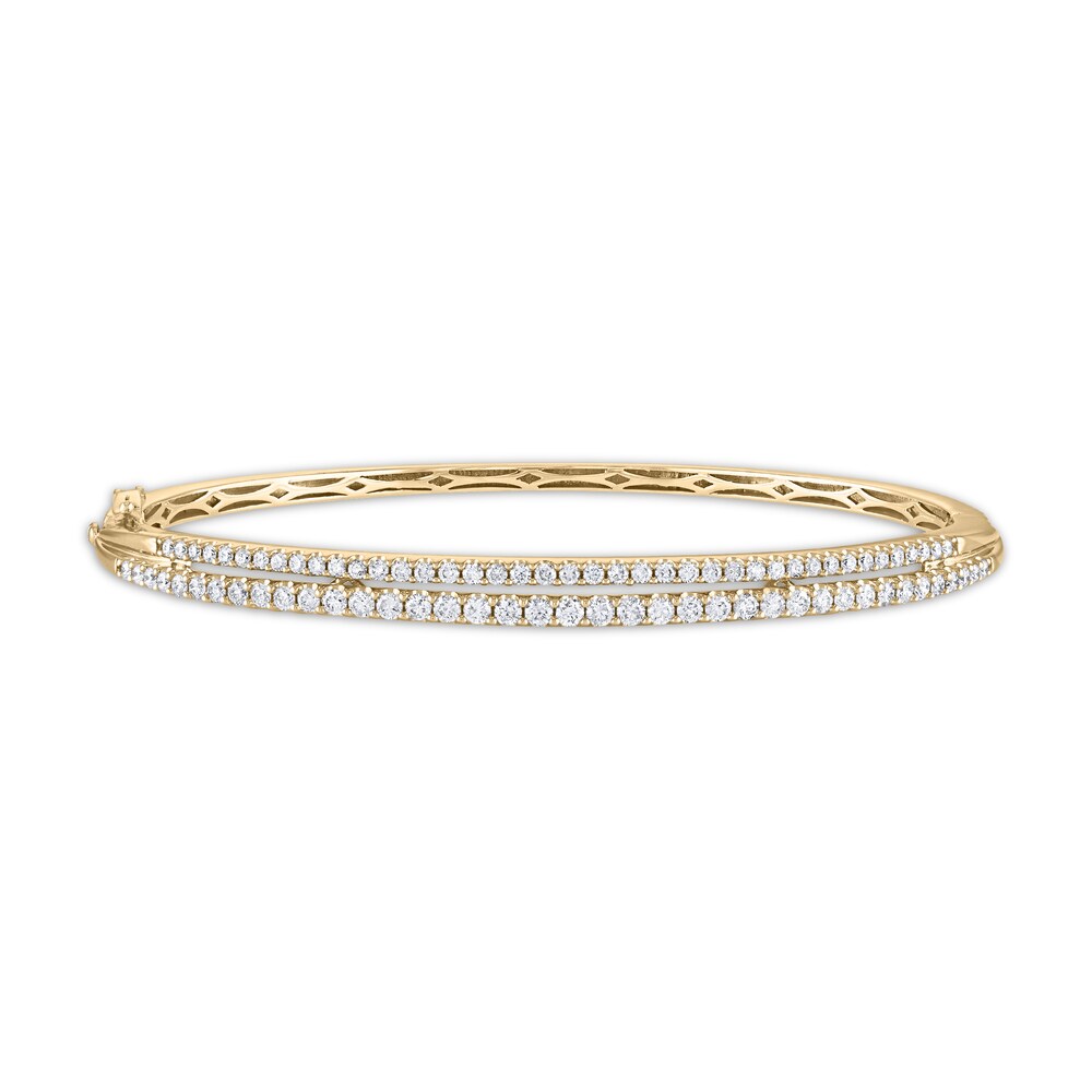 Diamond Smile Bracelet 1-1/2 ct tw Round 14K Yellow Gold AQIXlUzx