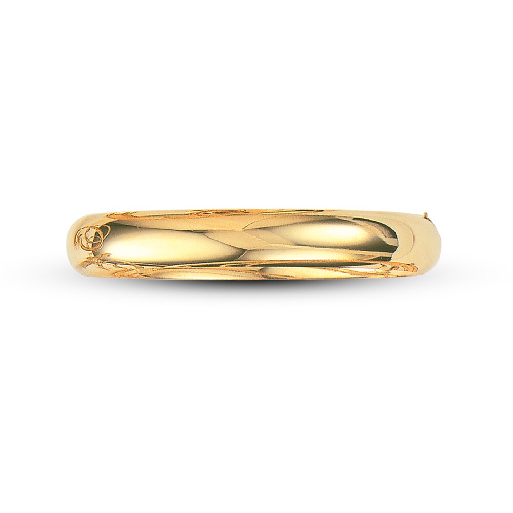 Polished Bangle Bracelet 14K Yellow Gold 7" Ah8MMjzg