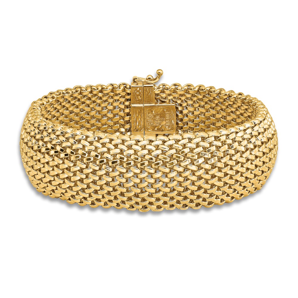 Mesh Bracelet 14K Yellow Gold 7.25 Length An2wMeHz