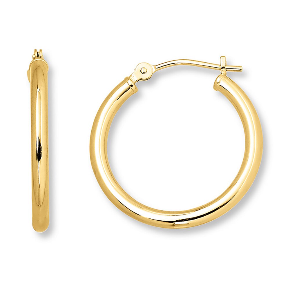 Hoop Earrings 14K Yellow Gold 20mm AtM5FOFN