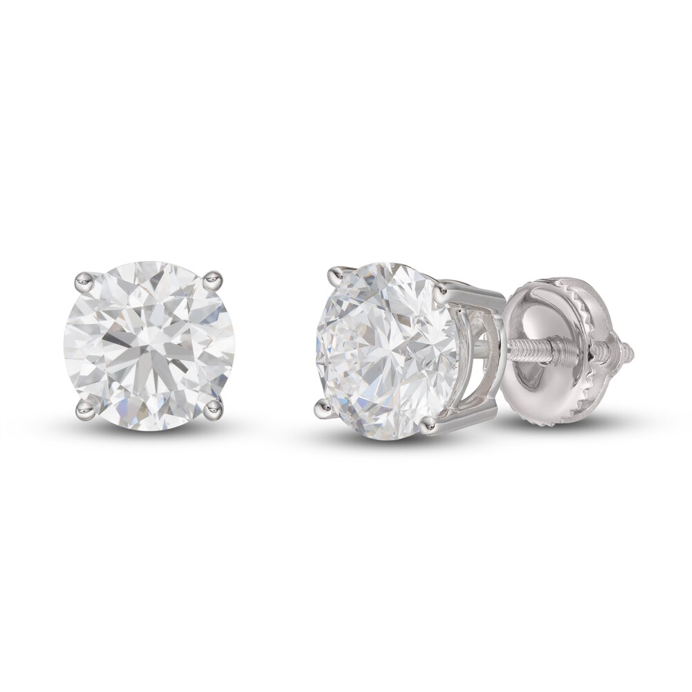 Lab-Created Diamond Earrings 3 ct tw Round 14K White Gold (SI2/F) B1Moqps3