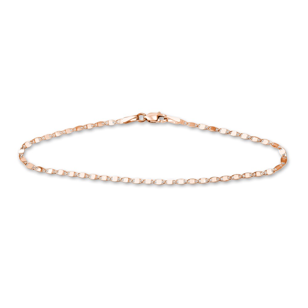 Diamond-Cut Valentino Bracelet 14K Rose Gold 7.5" Adj. BDzzWG3k