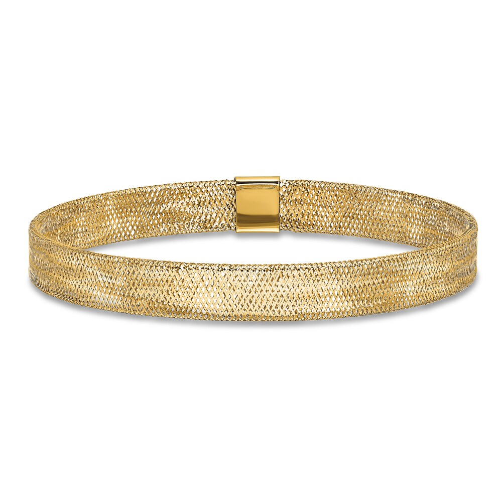 Polished Stretch Bangle 14K Yellow Gold BRdSZkqo