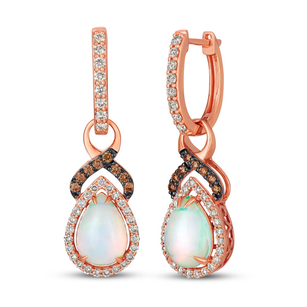 Le Vian Opal Earrings 3/4 ct tw Diamonds 14K Strawberry Gold BdYx4dDd