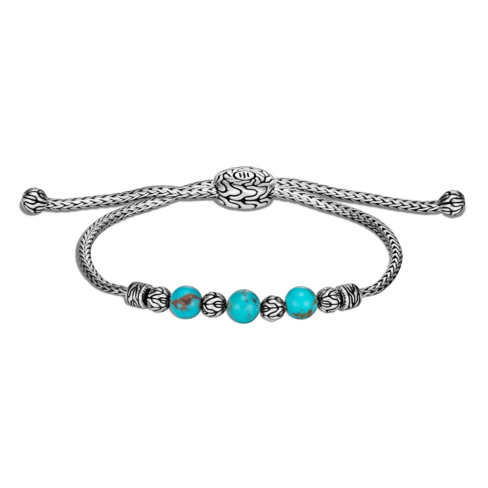 John Hardy Classic Chain Pull Through Bracelet in Silver with Gemstone, Medium - Large C21moB8A