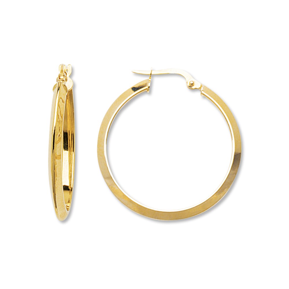 Hoop Earrings 14K Yellow gold CC9cI2zg