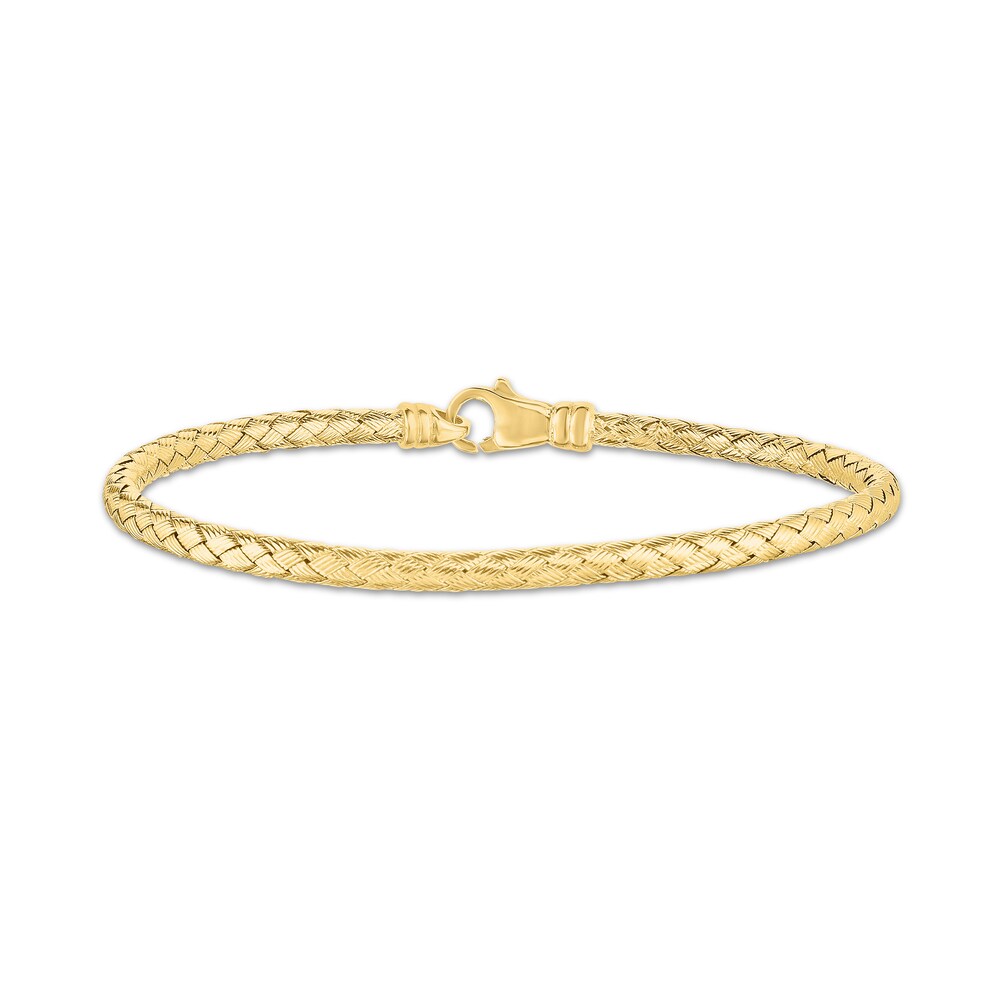 Weave Bracelet 14K Yellow Gold 7.25" CDQr6HbF