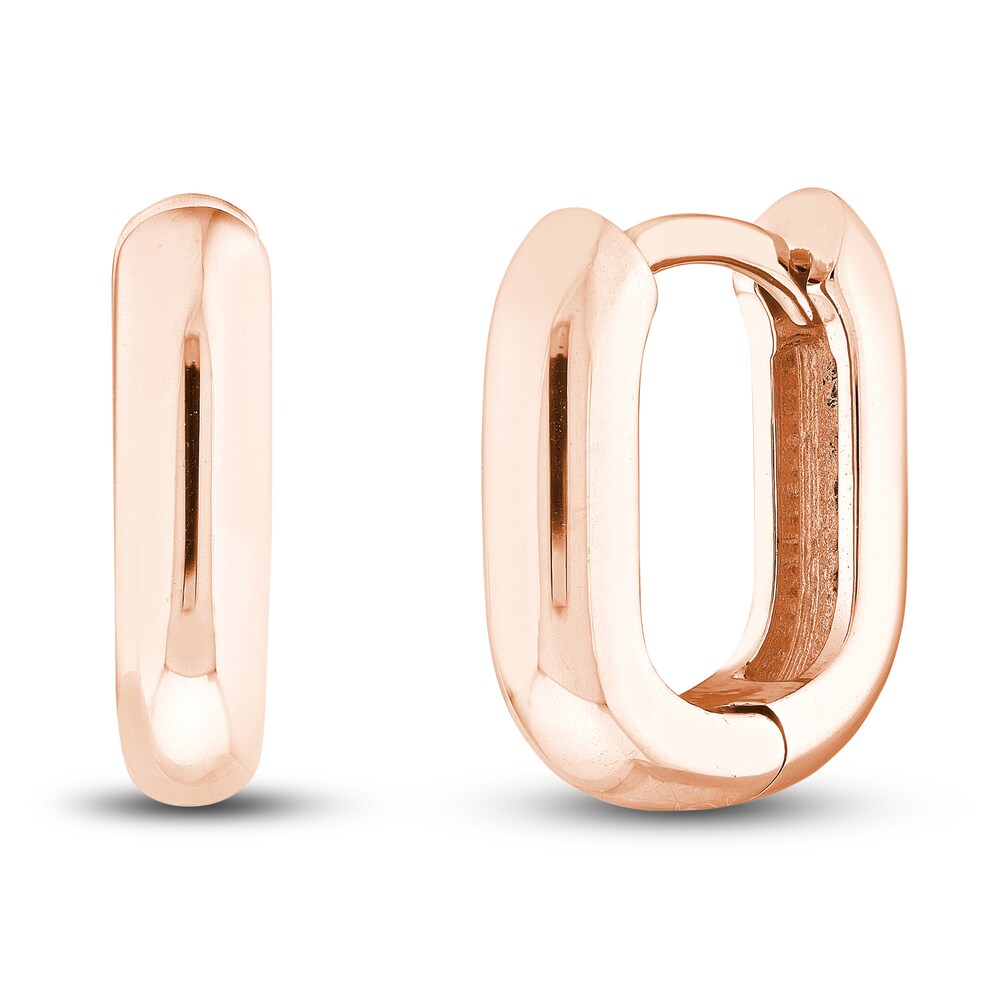 Huggie Earrings 14K Rose Gold 12mm CKmHF6iY