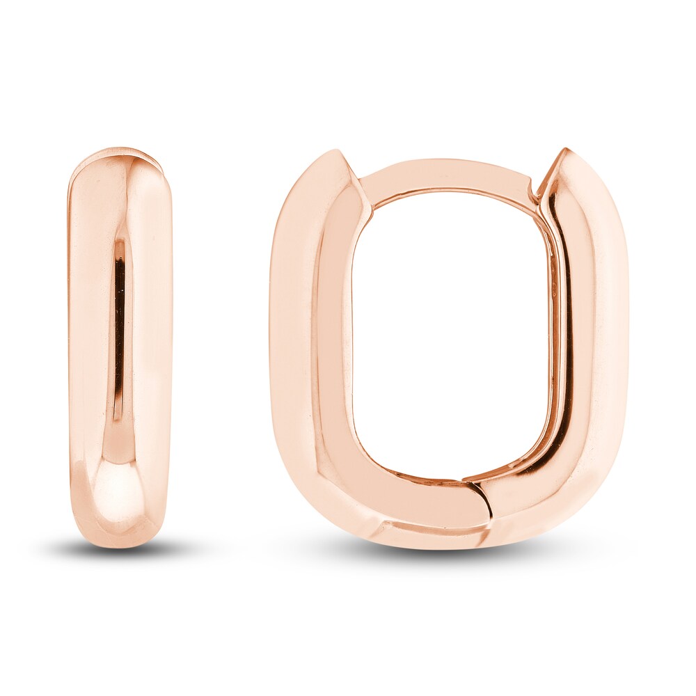 Huggie Earrings 14K Rose Gold 12mm CKmHF6iY