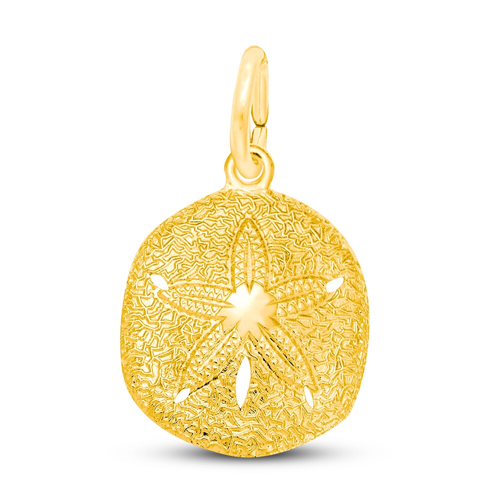 Sand Dollar Charm 14K Yellow Gold CQaPSz33