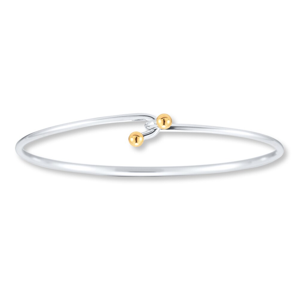 Bangle Bracelet Sterling Silver/14K Gold CSQ1vieB