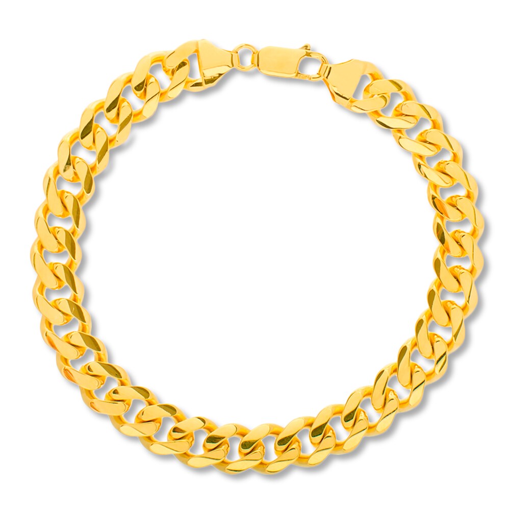 Curb Chain Bracelet 14K Yellow Gold 8.5" CfHkiRcE