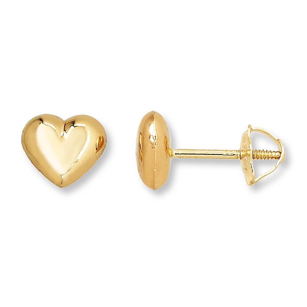 Children's Heart Earrings 14K Yellow Gold CnhTNSAJ