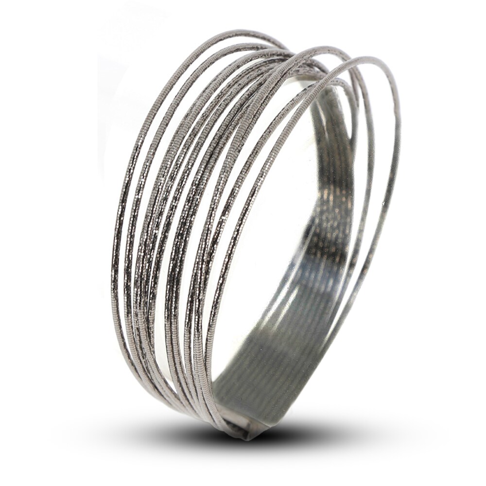 Pesavento DNA Spring Bracelet Sterling Silver/Ruthenium-Plated CzOxddam