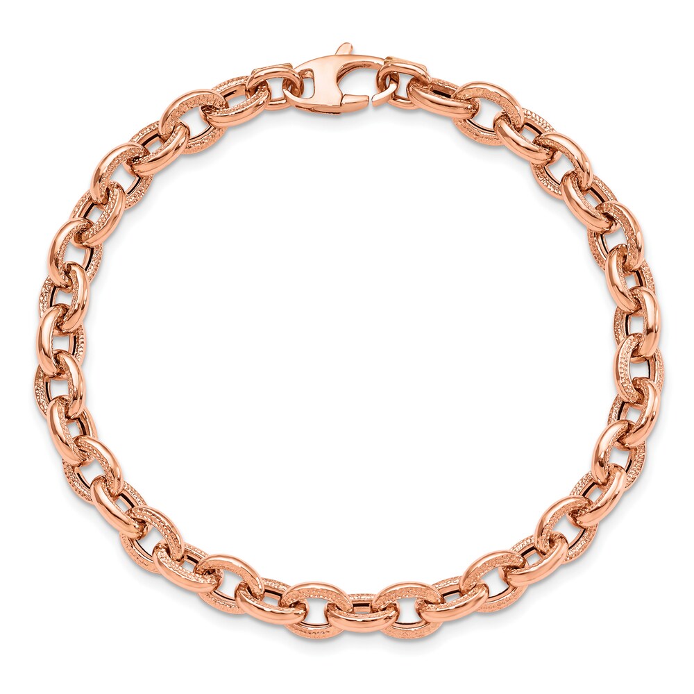 Textured Link Bracelet 14K Rose Gold D1BFIzk4