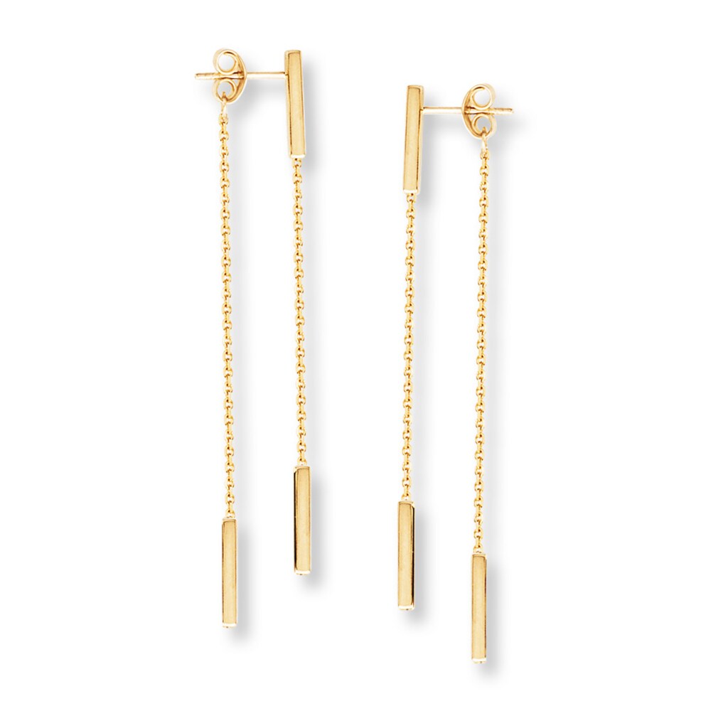 Front-Back Earrings 14K Yellow Gold D36iwFZB