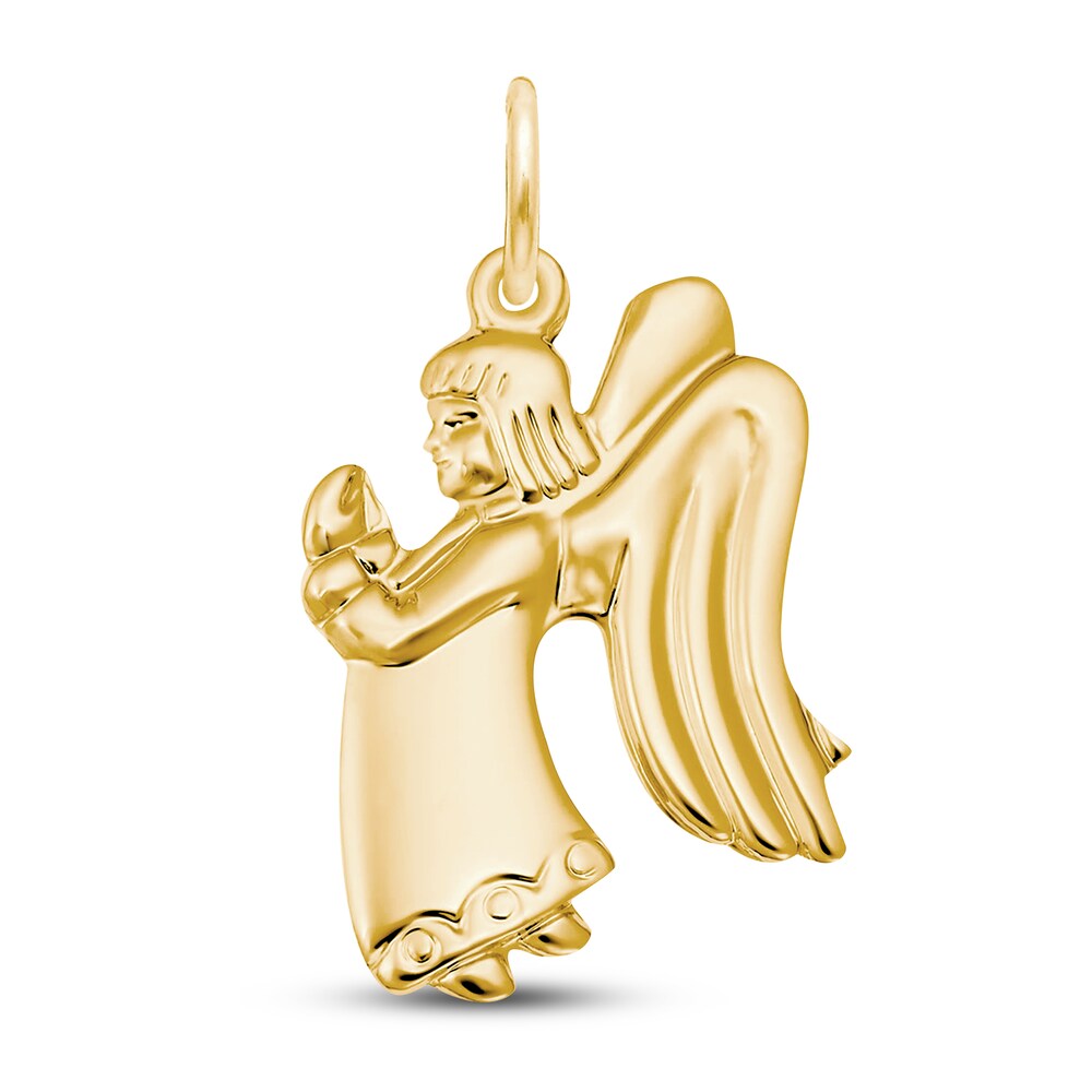 Praying Angel Charm 14K Yellow Gold DAUf1cDz