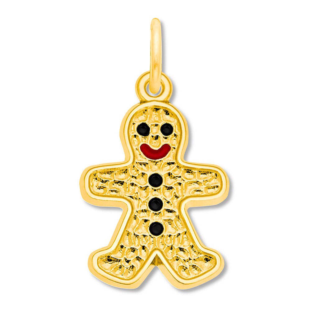 Gingerbread Man Charm 14K Yellow Gold DDpDhqpN